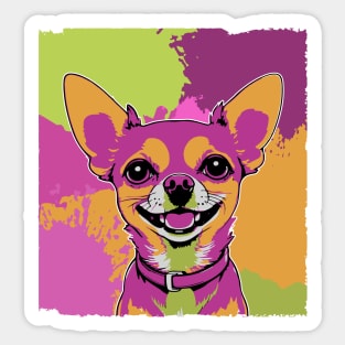 funny and cute dog chihuahua moms Sticker